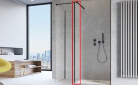 Стенка душевая боковая Radaway Walk-in Modo SW Black 30 чёрный прозрачное стекло 388000-54-01