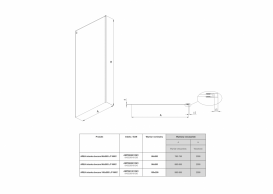 Стенка душевая боковая Roca Area 100х200 см прозрачное стекло AMP0610012M