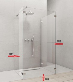 Стенка душевая фронтальная Radaway Euphoria Walk-in IV W4 100 хром прозрачное стекло 383142-01-01