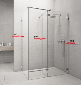 Стінка душова фронтальна Radaway Euphoria Walk-in III W3 120 хром прозоре скло 383134-01-01