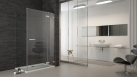 Стенка душевая фронтальная Radaway Euphoria KDJ Front Wall 343 правая хром прозрачное стекло 383240-01R