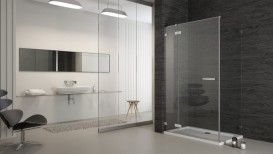 Стенка душевая фронтальная Radaway Euphoria KDJ Front Wall 243 левая хром прозрачное стекло 383241-01L