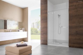 Стенка душевая фронтальная Radaway Euphoria DWJ Wall 343 левая хром прозрачное стекло 383214-01L