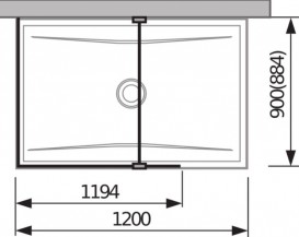 Стенка душевая Jika Cubito Pure L-образная серебристый профиль прозрачное стекло H2694220026681