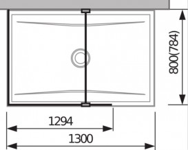 Стенка душевая Jika Cubito Pure L-образная серебристый профиль прозрачное стекло H2694230026681
