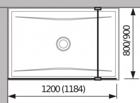 Стенка душевая Jika Cubito Pure Perla Glass 120 см серебристый профиль прозрачное стекло H2674230026681