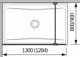 Стенка душевая Jika Cubito Pure Perla Glass 130 см серебристый профиль прозрачное стекло H2674240026681