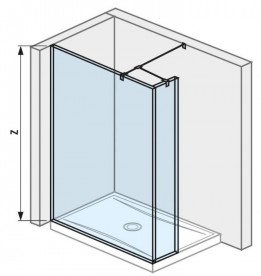 Стенка душевая Jika Cubito Pure Perla Glass 120 см серебристый профиль прозрачное стекло H2674260026681