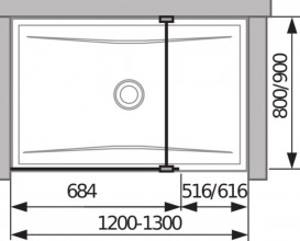 Стенка душевая Jika Cubito Pure Perla Glass 68 см серебристый профиль прозрачное стекло H2674290026681