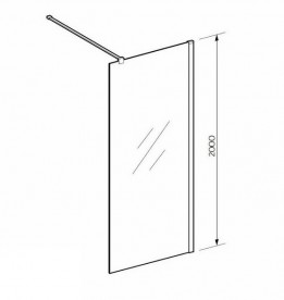 Стінка душова Kolo Geo Walk-in 90х200 см срібний блиск/прозоре скло Reflex 560.129.00.3