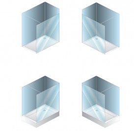 Стенка душевая Kolpa-San Corona TS OPEN BLACK 140/K-L 140х200 см левая профиль черный/прозрачное стекло 517080