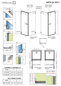 Стенка душевая Radaway Arta QL KDJ I 100,1-150 см хром/прозрачное стекло 10102510-03-01
