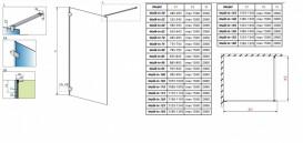 Стінка душова Radaway Essenza Pro Gold Walk-in 140 см золото/прозоре скло 10103140-09-01