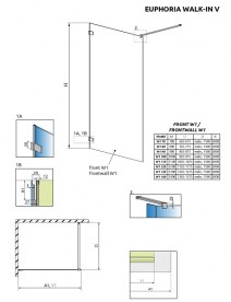 Стенка душевая Radaway Euphoria Walk-in V W1 130 хром прозрачное стекло 383115-01-01