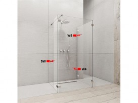 Стенка душевая боковая Radaway Euphoria Walk-in IV W5 90 хром прозрачное стекло 383151-01-01