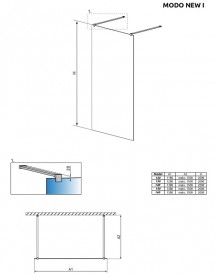Стінка душова Radaway Modo New I Walk-in 150-180х150-230 хром прозоре скло 388902-01-01