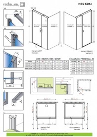 Стінка душова Radaway Nes KDS I S3 90 см хром/прозоре скло 10043090-01-01