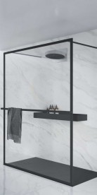 Стенка душевая Riho Lucid GD401 90 см черный/прозрачное стекло GD309B000