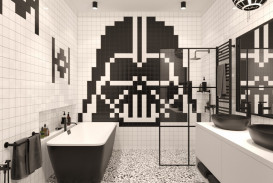 Стенка душевая Volle Malla Negra Walk-In 120 см черный матовый/прозрачное стекло 18-08-120black set