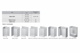 Стенка неподвижная для душевого уголка Ravak Walk In Wall-90 профиль черный стекло transparent GW9W70300Z1
