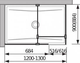 Стінки душові Jika Cubito Pure Perla Glass сріблястий профіль прозоре скло H2684240026681