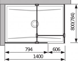 Стенки душевые Jika Cubito Pure Perla Glass серебристый профиль прозрачное стекло H2684290026681