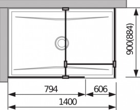 Стенки душевые Jika Cubito Pure Perla Glass серебристый профиль прозрачное стекло H2694200026681