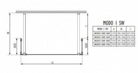 Стенки душевые Radaway Walk-in Modo I SW хром прозрачное стекло 361000-01-01N