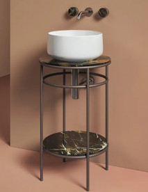 Столешница для консоли ArtCeram Vogue керамика black/gold TFA011 91