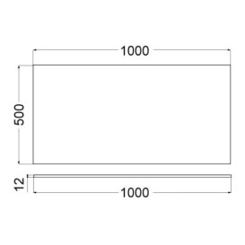 Стільниця для підвісної тумби Kludi Icos 100х50 см МДФ морський матовий 50T100O3