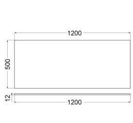 Стільниця для підвісної тумби Kludi Icos 120х50 см МДФ сіро-бежевий матовий 50T120O2