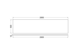 Столешница для подвесной тумбы Kludi Icos 200х50 см МДФ морской матовый 50T200O3