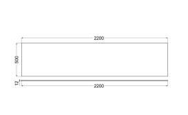 Стільниця для підвісної тумби Kludi Icos 220х50 см МДФ білий матовий 50T22053