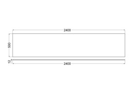 Столешница для подвесной тумбы Kludi Icos 240х50 см МДФ белый матовый 50T24053