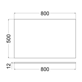 Столешница для подвесной тумбы Kludi Icos 80х50 см МДФ серо-бежевый матовый 50T80O2