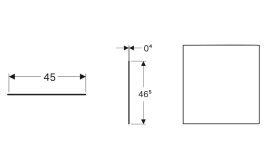 Стільниця для шафки та бокового елемента Geberit One 45х46,5 см керамограніт чорний мармур 505.080.00.1