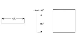 Столешница для шкафчика и бокового элемента Geberit One 45х46,5 см стекло лава 505.082.00.2