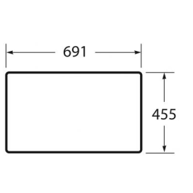 Столешница для тумбы Roca Victoria Basic 70 см ДСП белый глянец A857503806