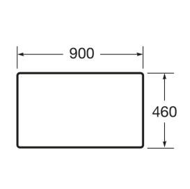Столешница для тумбы Roca Victoria Basic 90 см ДСП белый глянец A857505806