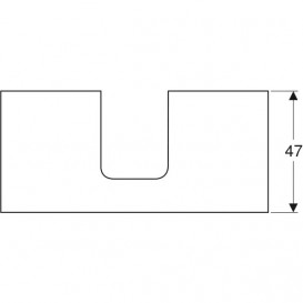 Стільниця Geberit One 105x3x47 см ДСП пісочно-сірий глянсовий 505.274.00.4