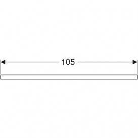 Стільниця Geberit One 105x3x47 см виріз праворуч ДСП білий глянсовий 505.314.00.1