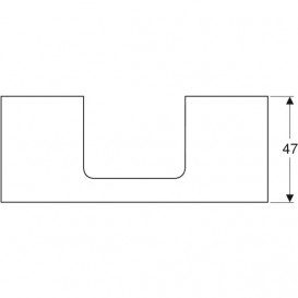 Столешница Geberit One 120x3x47 см ДСП белый матовый 505.285.00.2