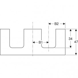 Стільниця Geberit One 120x3x47 см з подвійним вирізом ДСП пісочно-сірий глянсовий 505.335.00.4