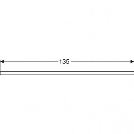 Столешница Geberit One 135x3x47 см с двойным вырезом ДСП белый матовый 505.276.00.2