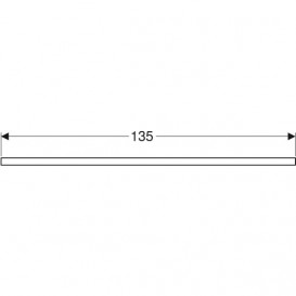 Столешница Geberit One 135x3x47 см с двойным вырезом ДСП орех гикори 505.286.00.6