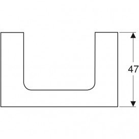 Стільниця Geberit One 75x3x47 см ДСП лава матовий 505.282.00.3