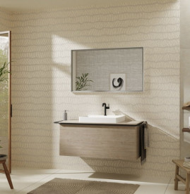 Столешница Hansgrohe Xelu Q 118х55 см с вырезом под раковину 60 см ДСП натуральный дуб 54111230