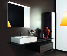 Столешница Laufen Space 157,8х52 см с вырезом слева HPL темный вяз H4110511601031