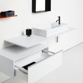 Столешница Laufen Space 157,8х52 см с вырезом справа HPL белый матовый H4110521601001