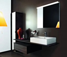 Столешница Laufen Space 157,8х52 см с вырезом справа HPL темный вяз H4110521601031